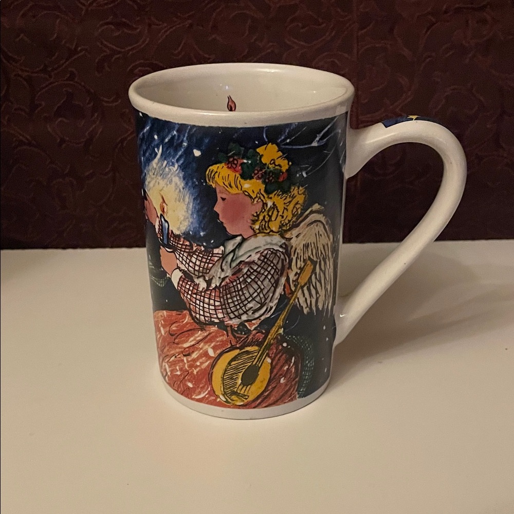 Festive Angel Mug with Guitar